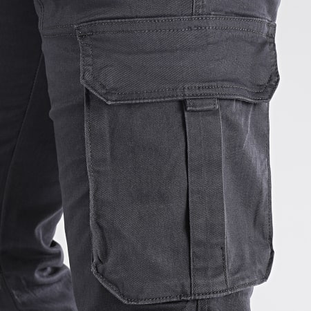 LBO - 0218 Pantaloni cargo grigio antracite dal taglio regolare