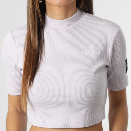 The North Face - Camiseta Gartha Lavender Crop para mujer