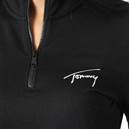 Tommy Jeans - Robe Col Zippé Femme Signature 4386 Noir