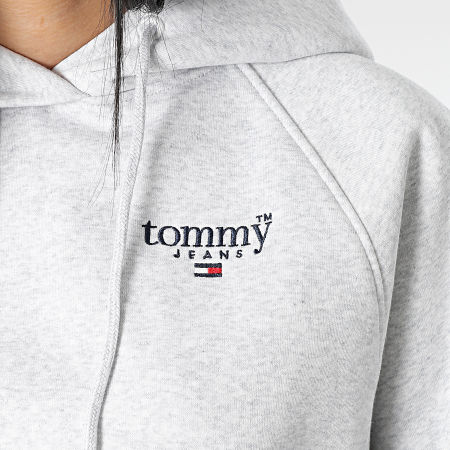 Tommy Jeans Sweat Capuche Femme Relaxed Lower Case 4340 Gris