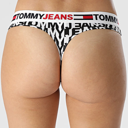 Tommy Jeans - Tanga Mujer 3855 Blanco Negro