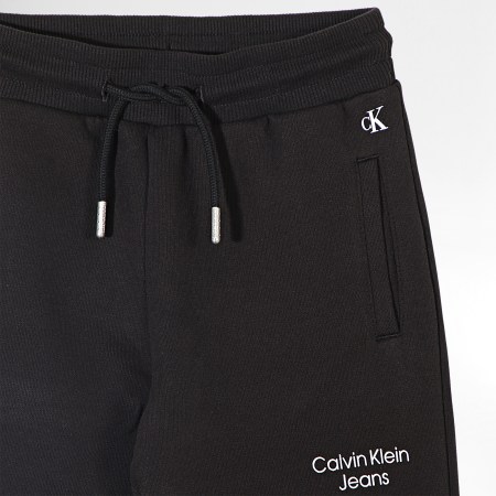 Calvin Klein - Pantaloni da jogging da bambino Stack Logo 1282 Nero