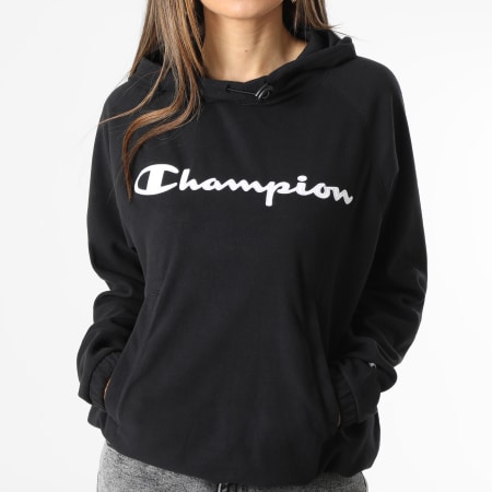 Champion - Sudadera polar con capucha para mujer 115962 Negro