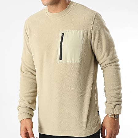 Only And Sons - Sweat Crewneck Polaire Nikolai Beige
