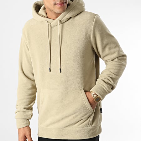 Only And Sons - Sweat Capuche Polaire Nikolai Beige