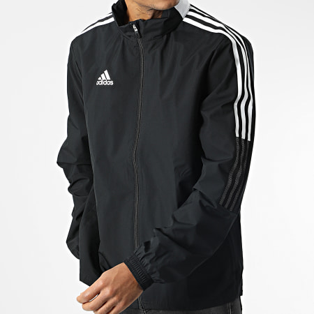 Adidas Sportswear - GH4466 Giacca nera con cappuccio e zip