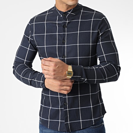 Homme Henley T-Shirts à Manches Longues Col Mao Casual