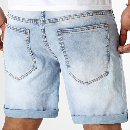 LBO - Pantalones cortos vaqueros relajados 0213 Denim Lavado Azul