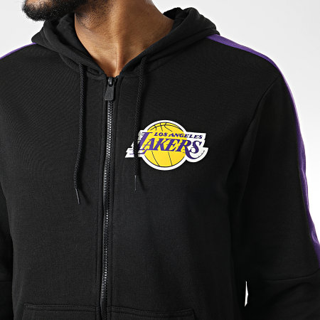 New Era - Sweat Capuche Panel Los Angeles Lakers Noir