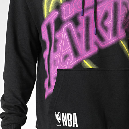 New Era - Sweat Capuche Enlarged Neon Los Angeles Lakers Noir