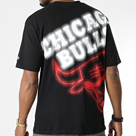 New Era - Camiseta Grande Neon Chicago Bulls Negro