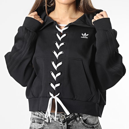 Adidas Originals - Sudadera con capucha para mujer HK5057 Negro