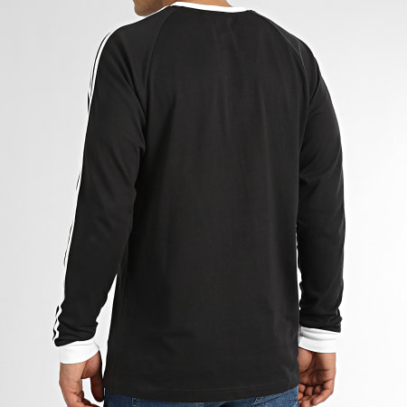 Adidas Originals - Set di 2 camicie a maniche lunghe a 3 strisce GN3477 GN3478 bianco nero