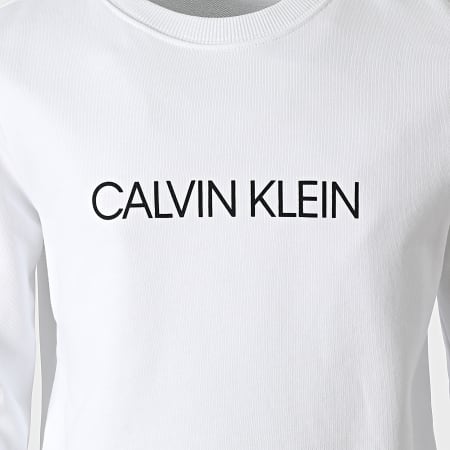 Calvin Klein - Sweat Crewneck Enfant Institutional Logo 0163 Blanc