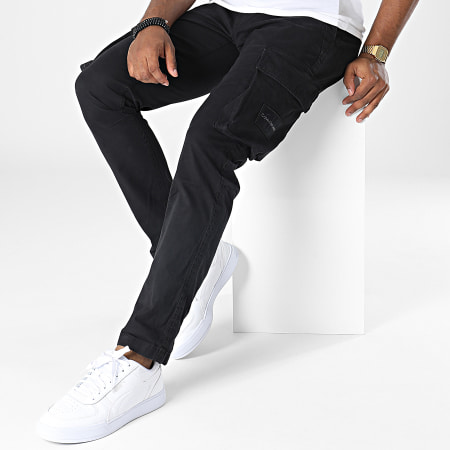 Calvin Klein - Pantalones cargo Skinny Washed 2043 Negro