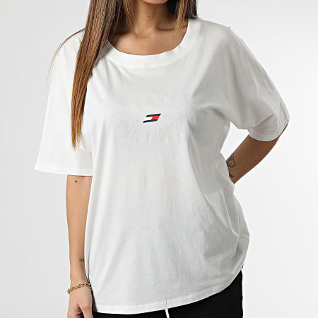 Tommy Sport - Tee Shirt Femme Relaxed Graphic 1474 Blanc
