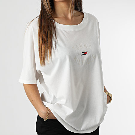 Tommy Sport - Tee Shirt Femme Relaxed Graphic 1474 Blanc