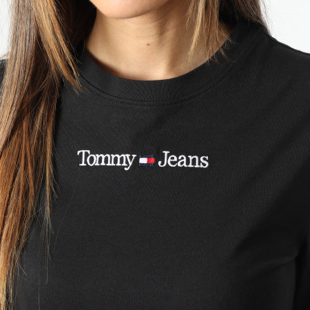 Tommy Jeans - Tee Shirt Manches Longues Serif 4363 Noir