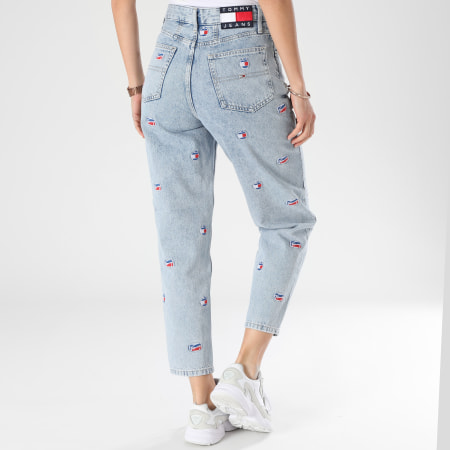 Tommy Jeans - Vaqueros para mujer 4811 Blue Wash Mom Jeans