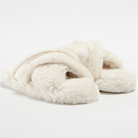 Tommy Hilfiger - Chaussons Femme Fourrure Home Slippers 6889 Blanc