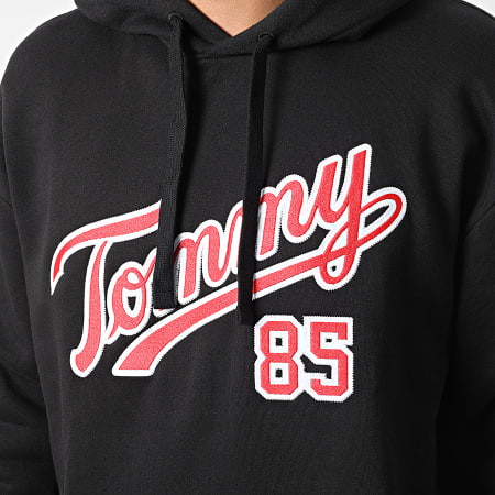 Tommy Jeans - Felpa con cappuccio College 85 5711 nero