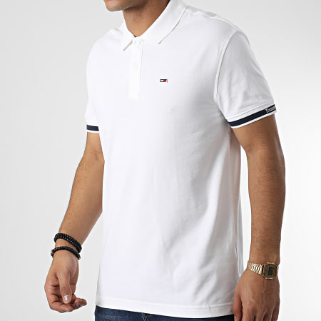 Tommy Jeans - Polo Manches Courtes Classic Essential 5751 Blanc