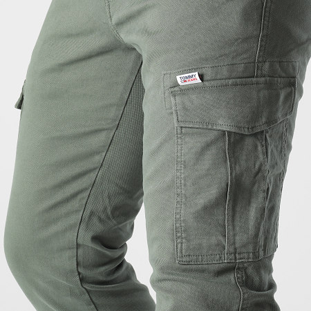 Tommy Jeans - Pantaloni Cargo Scanton Dobby 5865 Verde