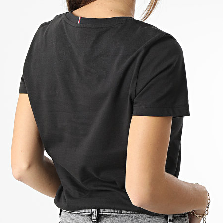 Tommy Hilfiger - Camiseta negra Heritage 2043 para mujer