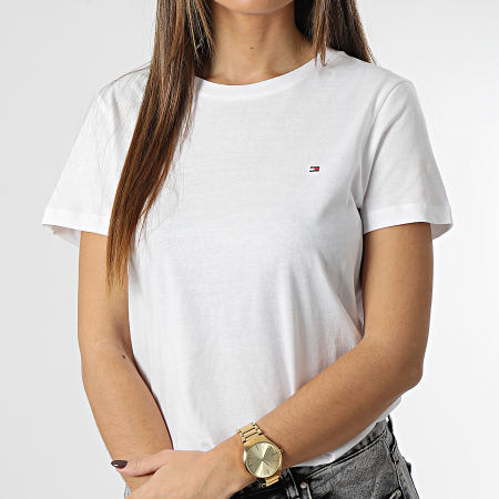 Tommy Hilfiger - Camiseta blanca Heritage 2043 para mujer