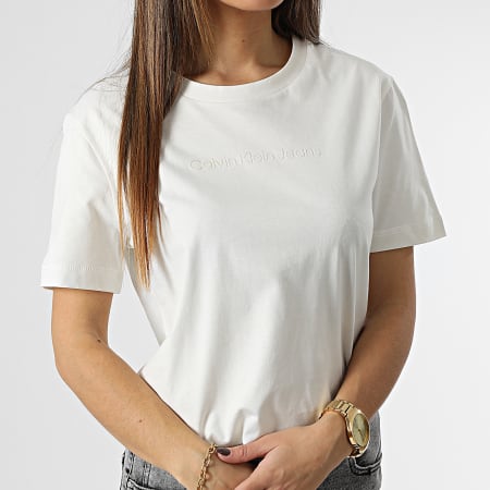 Calvin Klein - Camiseta Mujer 0284 Beige