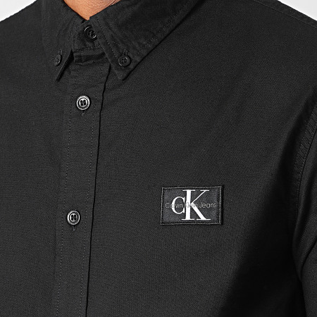 Calvin Klein - Camicia a maniche lunghe Shrunken Badge 1989 Nero