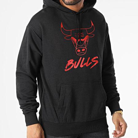 New Era - Chicago Bulls Sudadera con capucha metálica 60292292 Negro