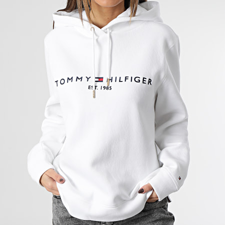 Tommy Hilfiger - Sudadera con capucha Heritage 1998 para mujer Blanca