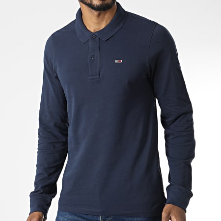Tommy Jeans - Polo a maniche lunghe Solid 5077 Navy