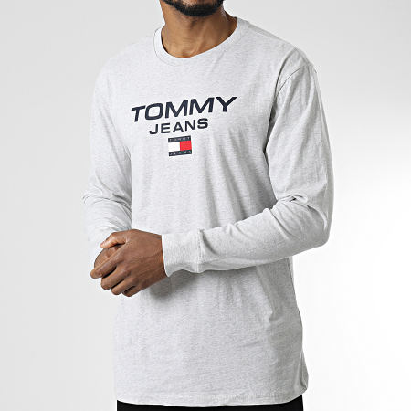 Tommy Jeans - Tee Shirt Manches Longues Entry 5681 Gris Chiné