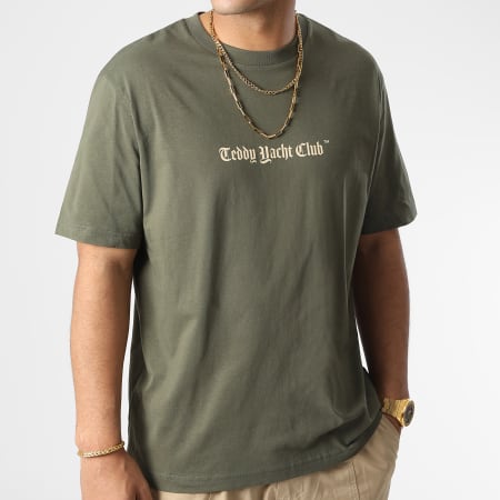 Teddy Yacht Club - Oversize Camiseta Large Smiley Bear Verde Caqui Beige