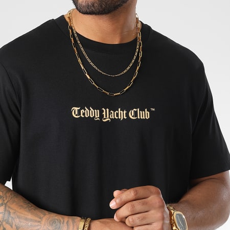 Teddy Yacht Club - Tee Shirt Oversize Large Smiley Bear Noir Beige