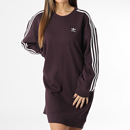 Adidas Originals - Robe Sweat Crewneck Femme HM4689 Bordeaux