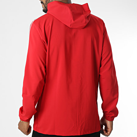 Adidas Performance - Chaqueta con cremallera y capucha y rayas GP4965 Rojo