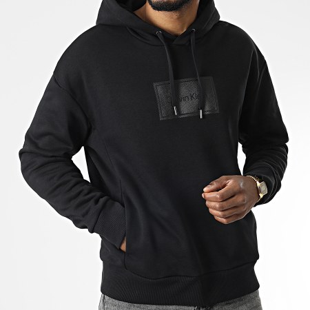 Calvin Klein - Sudadera con capucha y logo texturizado 0092 Negro