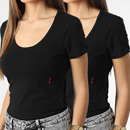 HUGO - Lote de 2 camisetas de mujer 50469660 Negro