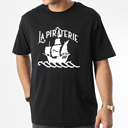 La Piraterie - Tee Shirt Oversize Large Bateau Noir Blanc