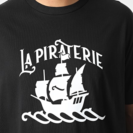 La Piraterie - Tee Shirt Oversize Large Bateau Nero Bianco