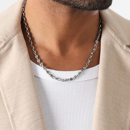 LBO - Collier Grain De Café 4mm Argenté
