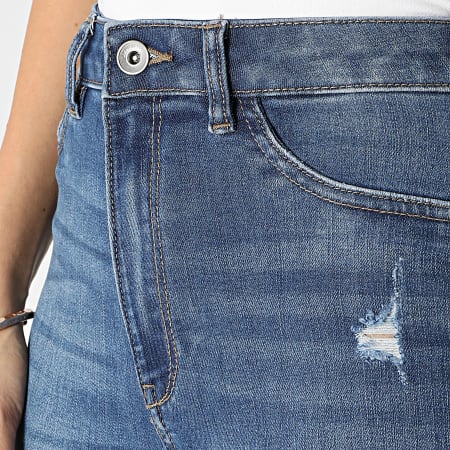 Jean ONLY Femme Coupe Wide Leg - Taille Haute En Coton Stretch - Style Décontracté Et Confortable