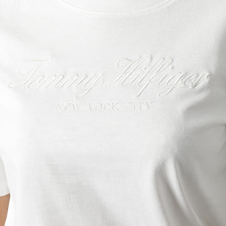 Tommy Hilfiger - Camiseta Mujer Alto Brillo 6135 Blanca
