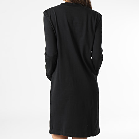 Calvin Klein - Robe Tee Shirt Manches Longues Femme 9853 Noir