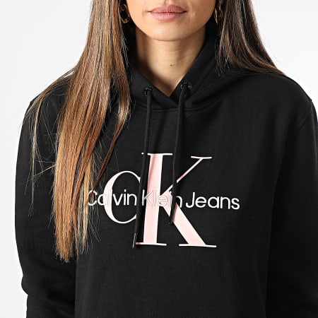 Calvin Klein - Abito donna con cappuccio 9950 nero