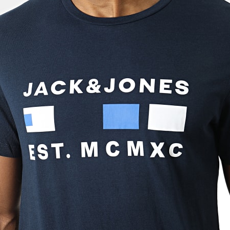 Jack And Jones - Tee Shirt Freddie Bleu Marine
