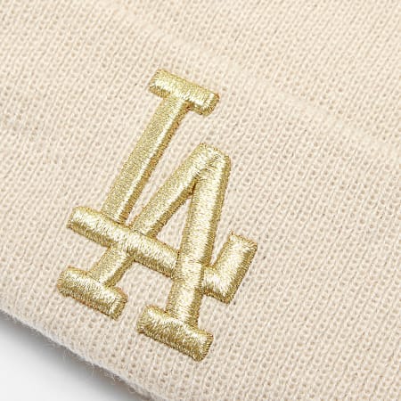 New Era - Brazalete metálico para mujer Los Angeles Dodgers Beige